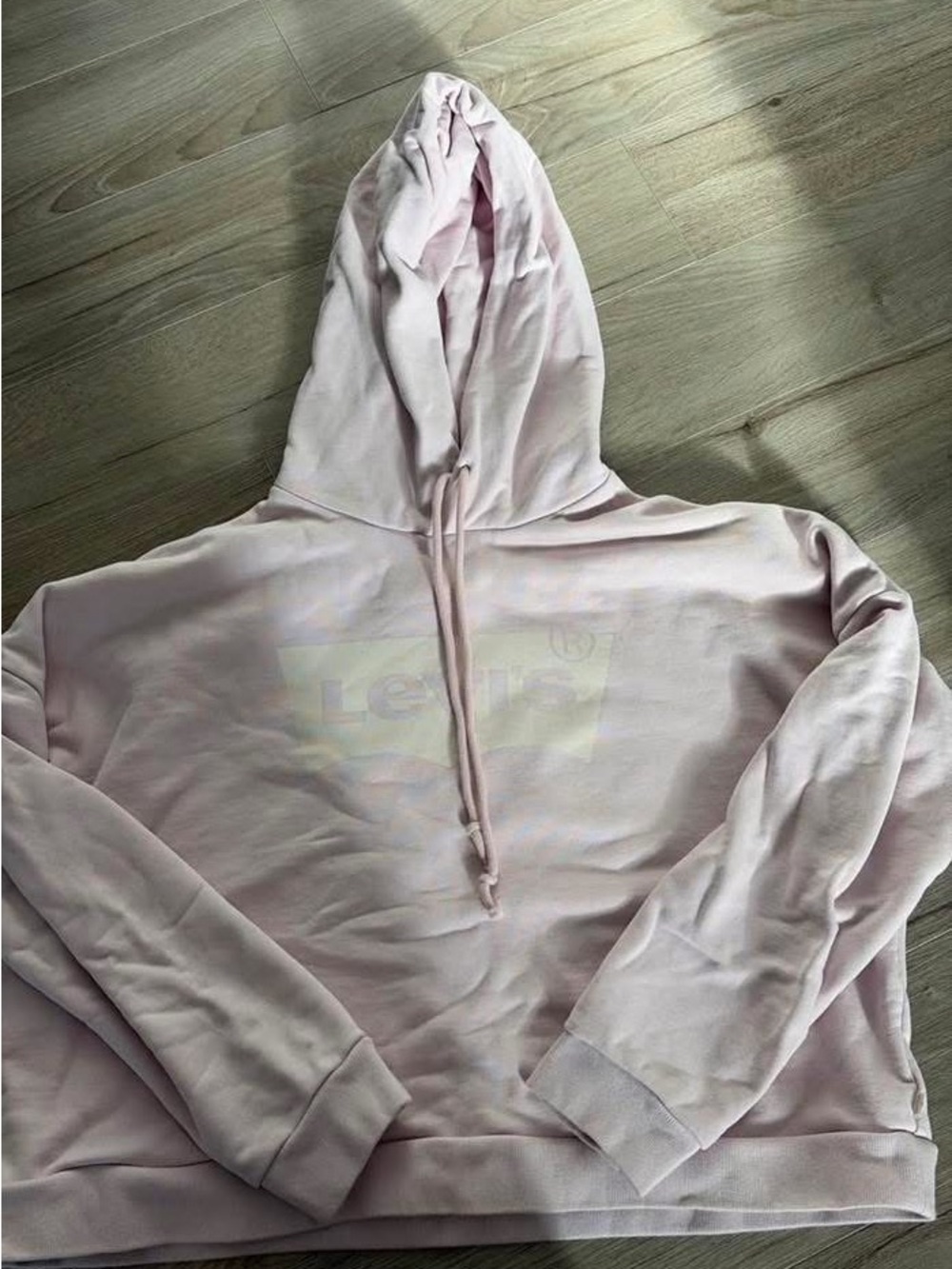 Levi's Pink Cropped Pullover Sweatshirt